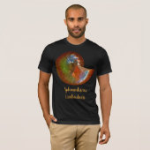 Opalized Sfenodiscus Ammonite Shell T-shirt (Voorkant volledig)