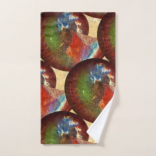 Opalized Sphenodiscus Lenticularis Ammonite Shell Bad Handdoek (Handdoek)