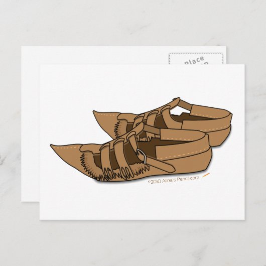 Opanke Balkan Folk Dansende Shoes Briefkaart (Voorkant / Achterkant)