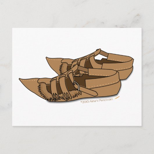 Opanke Balkan Folk Dansende Shoes Briefkaart (Voorkant)