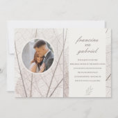 Opaque Leaves Photo Rehearsal Dinner Party Kaart (Voorkant)