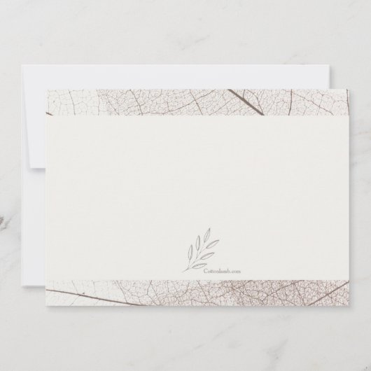 Opaque Leaves Photo Rehearsal Dinner Party Kaart (Achterkant)