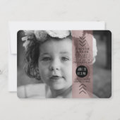 Opaque Plum Lint Verjaardagsfeestfoto Kaart (Voorkant)