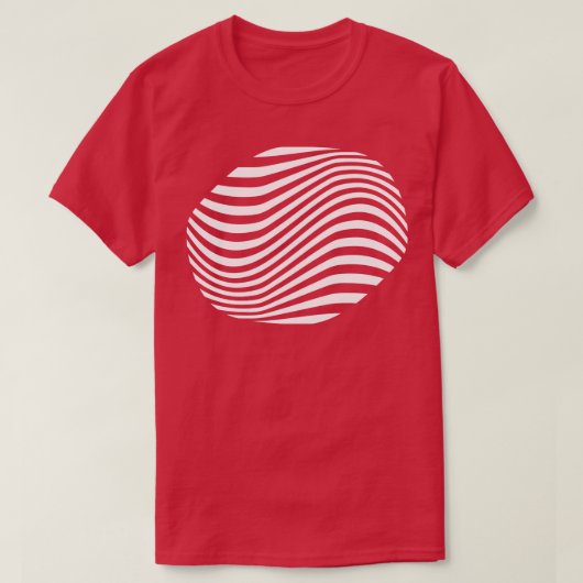 Opart geometrische lijnen vorm t-shirt (Design voorkant)