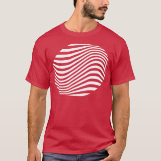 Opart geometrische lijnen vorm t-shirt