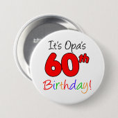 Opa's 60e verjaardag Duitse opa Button (Voorkant /achterkant)