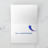 Opa's 70e verjaardag Word Art met sterrenkaart Feestdagen Kaart (Binnen)