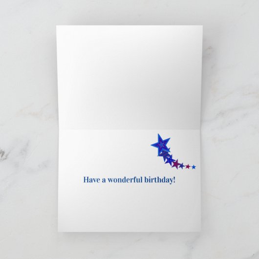 Opa's 98e verjaardag Word Art met sterrenkaart Feestdagen Kaart (Binnen)