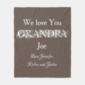 Opa's beste deken. Warm & knuffelig gepersonalisee Fleece Deken (Voorkant)