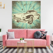 Opa's Car Canvas (Insitu (Woonkamer))