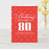 Opa's Chinese "Langlevendigheid" 80e verjaardag ka Kaart (Gele Bloem)