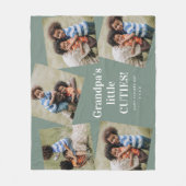 Opa's Cuties Foto Collage Vaderdag Fleece Deken (Voorkant)