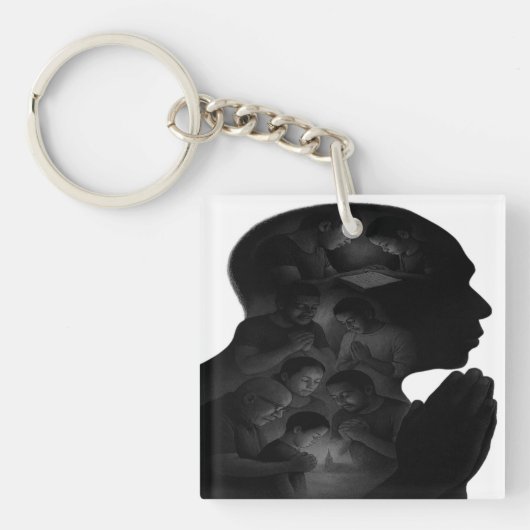 Opa's Faith Journey Acryl Sleutelhanger (voorkant)