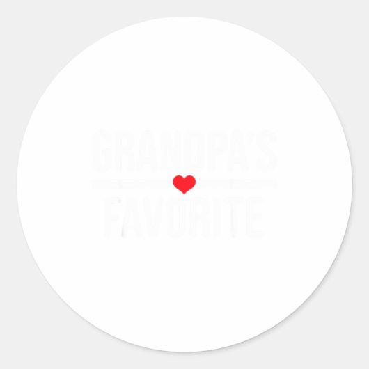 Opa's favoriet ronde sticker (Voorkant)
