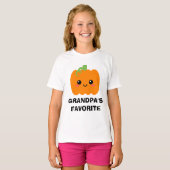 Opa's favoriete Kind Pumpkin Graphic T-shirt (Voorkant volledig)