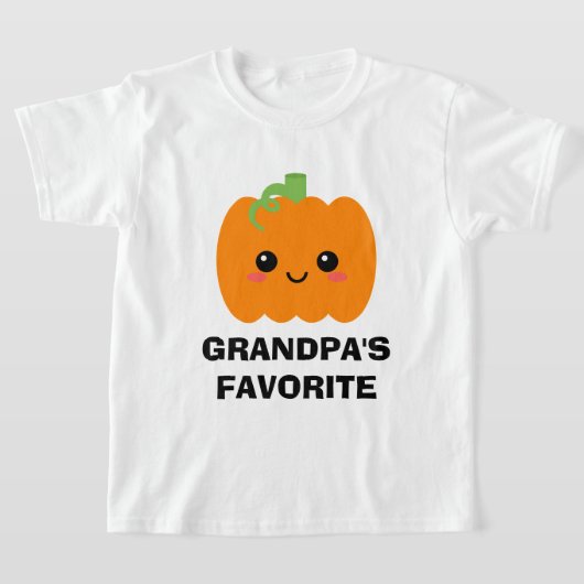 Opa's favoriete Kind Pumpkin Graphic T-shirt (Laagn)
