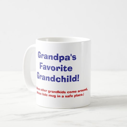 Opa's favoriete opa. koffiemok (Voorkant links)