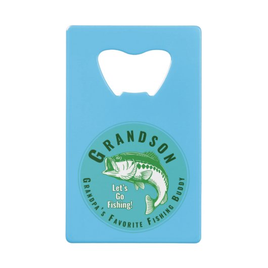 Opa's favoriete Vissende boeddy Creditkaart Flessenopener (Voorkant)