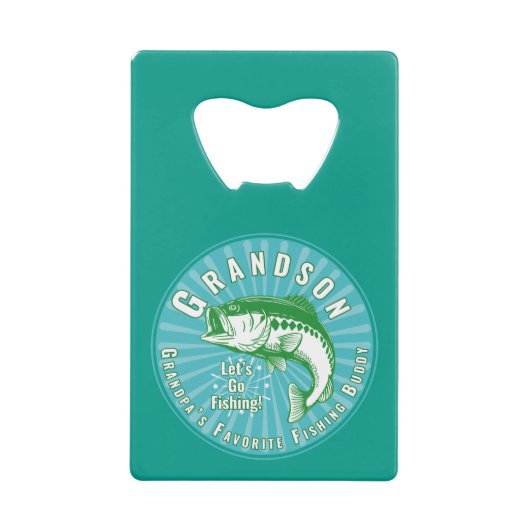 Opa's favoriete Vissende boeddy Creditkaart Flessenopener (Voorkant)