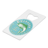 Opa's favoriete Vissende boeddy Creditkaart Flessenopener (Achterkant Gekanteld)