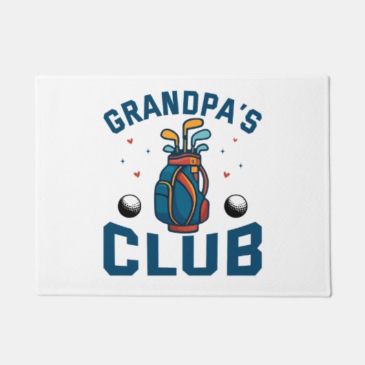 Opa's Golf Club Gift Grappig Deurmat (Voorkant)