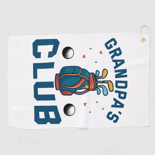 Opa's Golf Club Gift Grappig Golfhanddoek (Horizontaal)