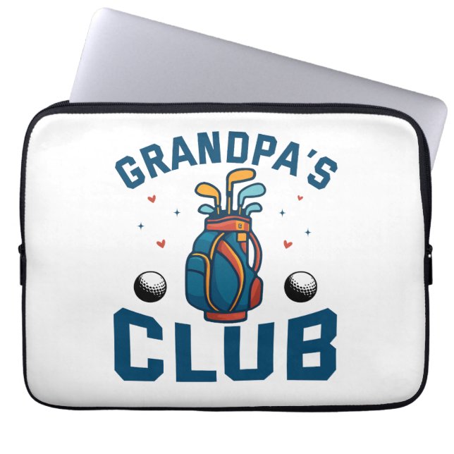 Opa's Golf Club Gift Grappig Laptop Sleeve (Voorkant)