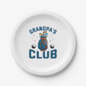 Opa's Golf Club Gift Grappig Papieren Bordje (Voorkant)