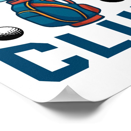 Opa's Golf Club Gift Grappig Poster (Hoek)