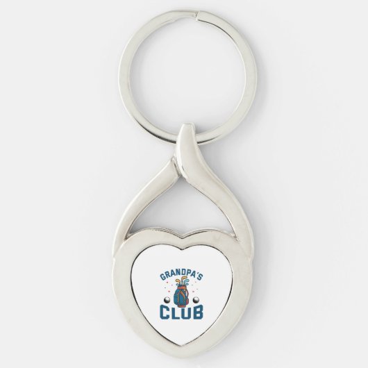 Opa's Golf Club Gift Grappig Sleutelhanger (Voorkant)