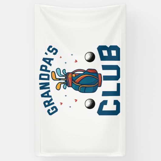 Opa's Golf Club Gift Grappig Spandoek (Verticaal)