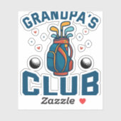 Opa's Golf Club Gift Grappig Sticker (Vel)