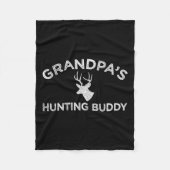 Opa's Hunting Buddy Fun Deer Hunting Fleece Deken (Voorkant)