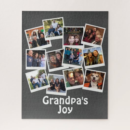 Opa's Joy Photo Lijst Collage Modern Trendy Legpuzzel (Verticaal)