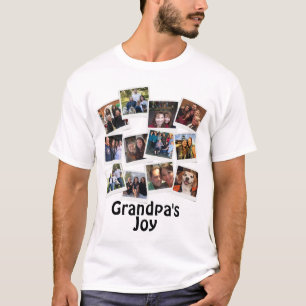 Opa's Joy Photo Lijst Collage Modern Trendy T-shirt