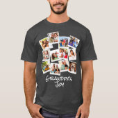 Opa's Joy Photo Lijst Collage Modern Trendy T-shirt (Voorkant)