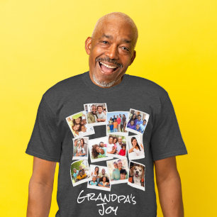 Opa's Joy Photo Lijst Collage Modern Trendy T-shirt