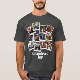 Opa's Joy Photo Lijst Collage Modern Trendy T-shirt