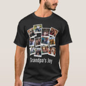 Opa's Joy Photo Lijst Collage Modern Trendy T-shirt (Voorkant)