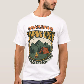 Opa's Kampeerploeg Vintage Outdoor Grafisch T-shirt