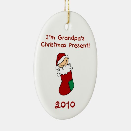 Opa's kerstcadeau Baby Ornament (Rechts)