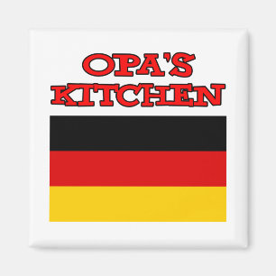 Opa's Kitchen Grandpa German Flag Magneet