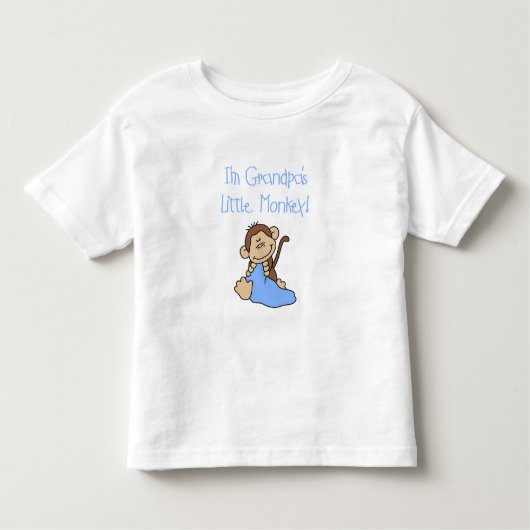 Opa's kleine aap - Blauwe T-shirts en cadeautjes (Voorkant)