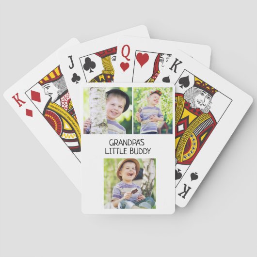Opa's kleine boeddy 3 Foto Grandson Pokerkaarten (Achterkant)