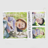 Opa's kleine boeddy 3 Foto opa Golfhanddoek (Horizontaal)