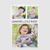 Opa's kleine boeddy 3 Foto opa Golfhanddoek (Voorkant)