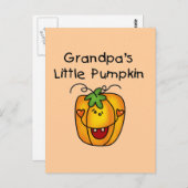 Opa's kleine pompoenoverhemden en cadeautjes briefkaart (Voorkant / Achterkant)