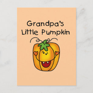 Opa's kleine pompoenoverhemden en cadeautjes briefkaart