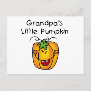 Opa's kleine pompoenoverhemden en cadeautjes briefkaart