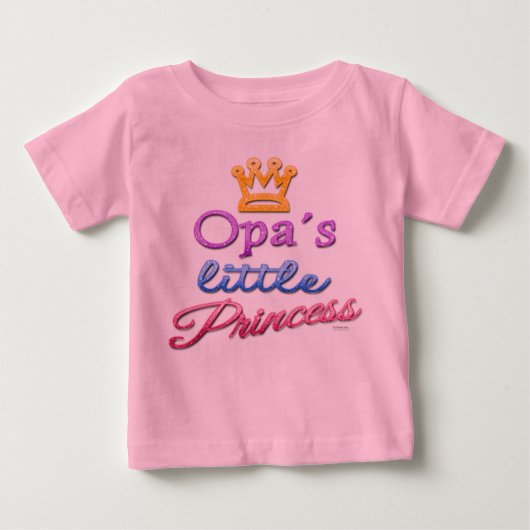 Opa's kleine prinses Baby peuter T-shirt (Voorkant)